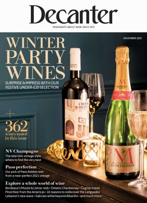 Decanter magazine November 2023 cover