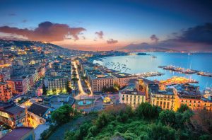 View of Naples at dusk