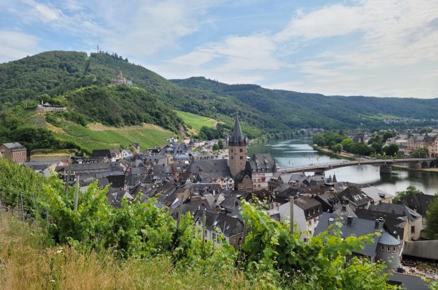 Bernkastel from the vineyards above, Middle Mosel, Germany