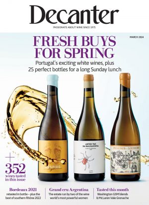 Decanter magazine cover March 2024