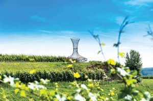 Sculpture of decanter on VIAJUR's Farna Estate in Slovakia