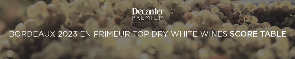 Bordeaux 2023 En Primeur Dry Whites Score Table