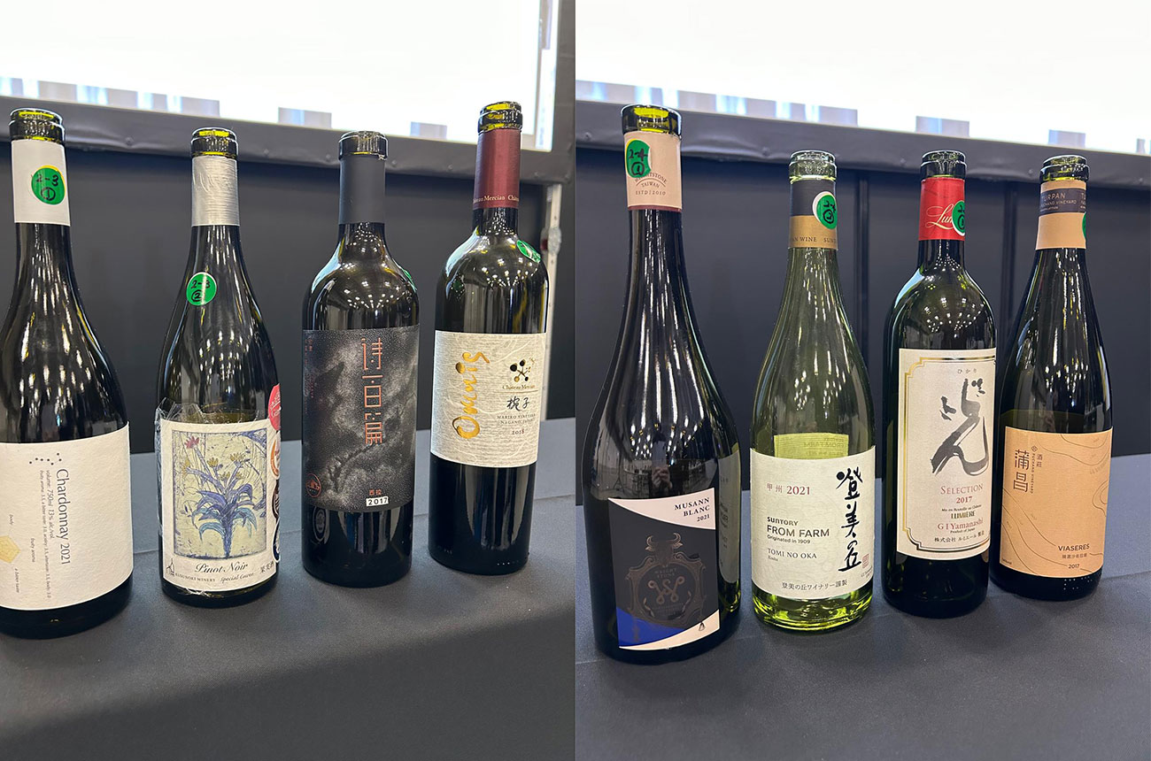 Wine line up at Decanter Masterclass at ProWine Tokyo 2024