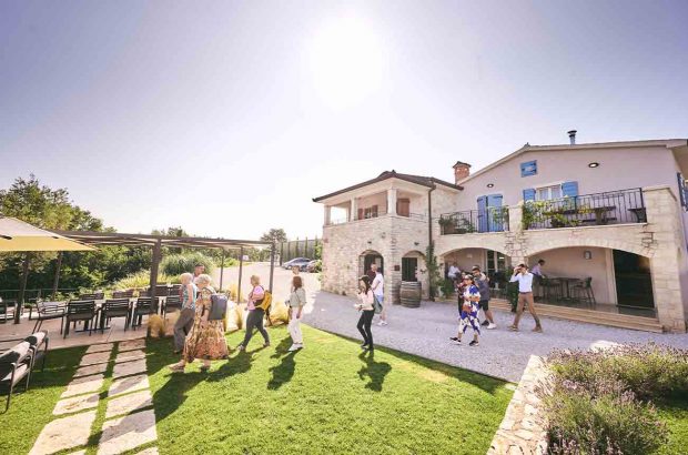 Guests at the Decanter Winners' Showcase in the coastal town of Umag in Istria.