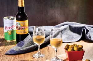 wine and olives