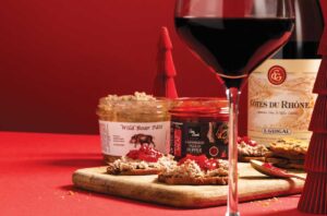wine and pate