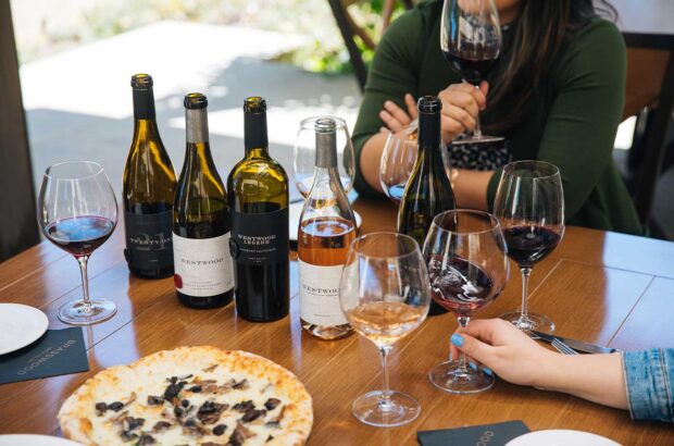 The range of wines available at Westwood