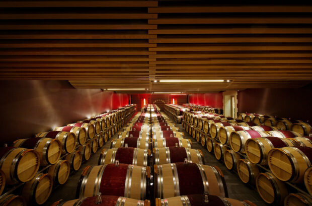 Château Angélus barrel cellar