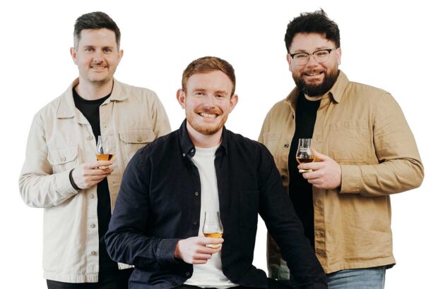 From left: the Tailored Spirits team – Tom Costello, Carl Johnstone and Adam Harding