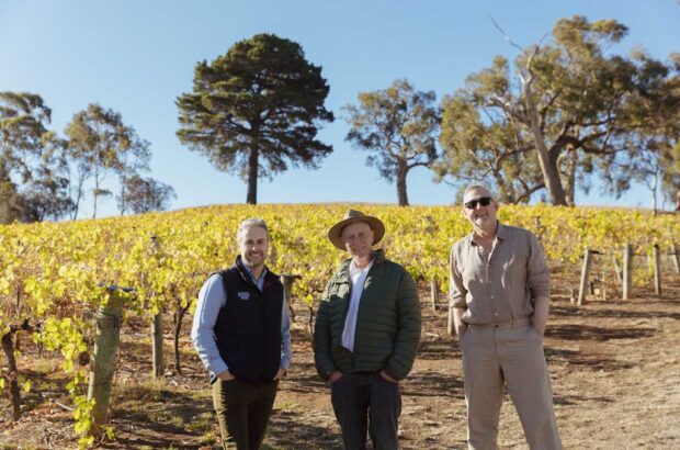 Left to right: Matthew Deller of Walla Walla, Larry Jacobs and Marc Dobson of Hahndorf Hill