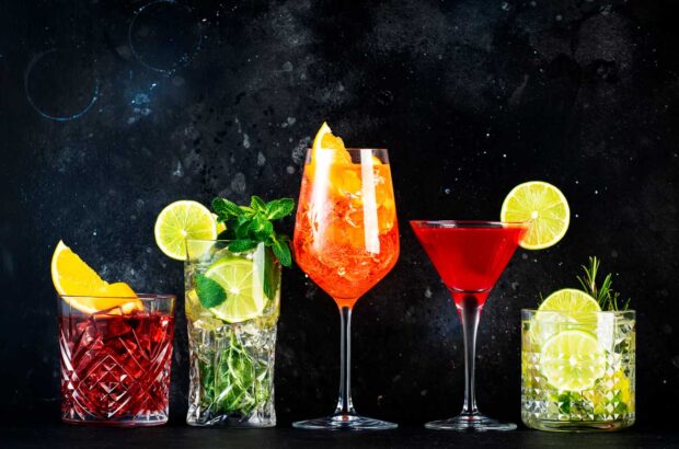 Assortment of cocktails