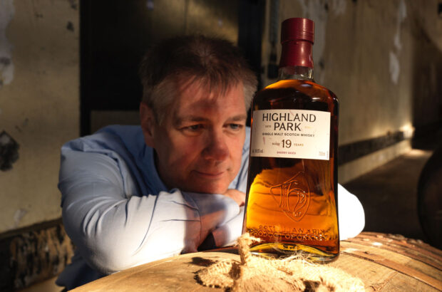 Gordon Motion with a bottle of Sherry Skies