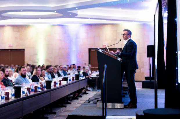 Clive Pursehouse presents his keynote at the International Cool Climate Chardonnay Celebration