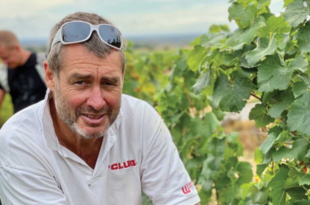 Mark Haisma in vineyard