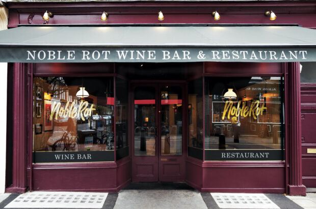 exterior of Noble Rot in Lamb's Conduit St, London