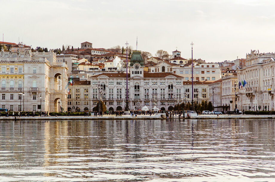 Trieste city from the sea