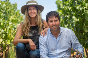 Viña Leyda's head winemaker Viviana Navarrete and viticulturist Tomás Rivera