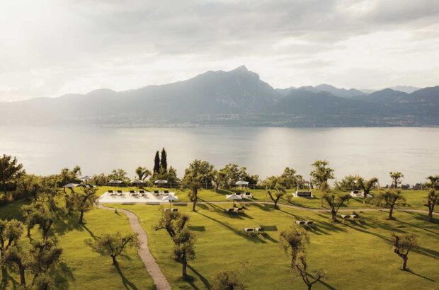Cape of Senses resort with Lake Garda behind
