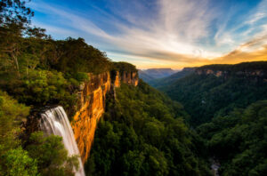 Sunset from Fitzroy Falls, Kangaroo Valley, New South Wales