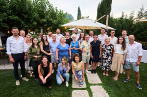 Wine experts visiting Vižinada winemakers
