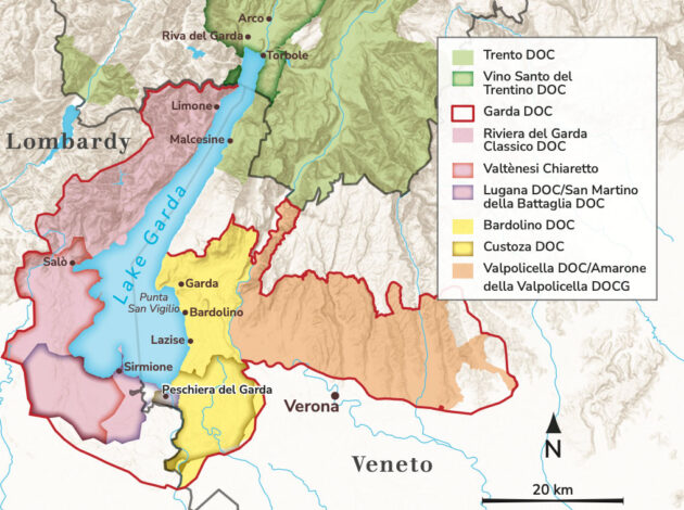 Lake Garda wine map