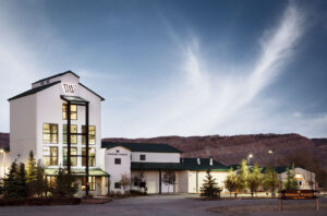 Wyoming Whiskey distillery at dusk