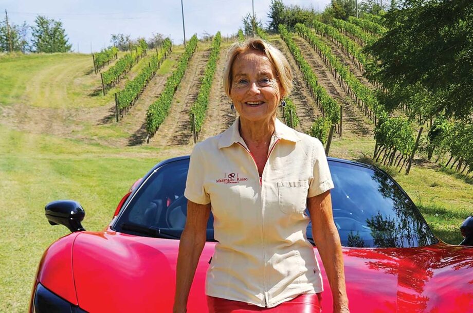 Sandra Lodi with her Ferrari 296 GTS Spyder