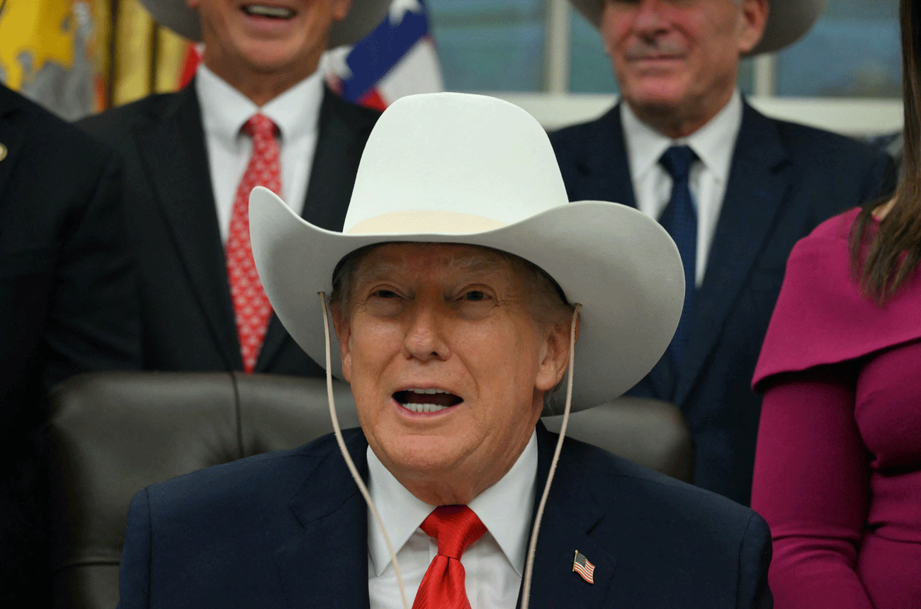 Image of Trump in cowboy hat