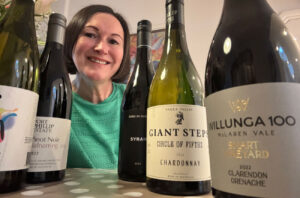 Julie Sheppard with Australian Wines