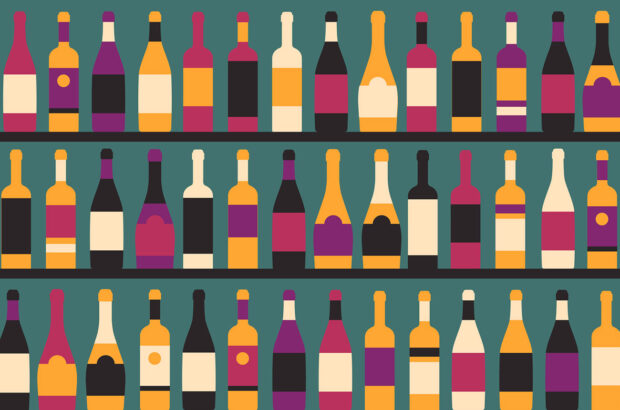 wine bottles and labels design