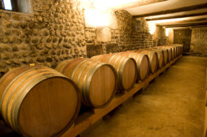 Lionel Pascale Barrels in a Grignan winery.