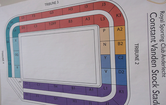 The traveler's drawer: Constant Vanden Stock Stadium: match RSC. ANDERLECHT  - Club BRUGGE KV (1998)