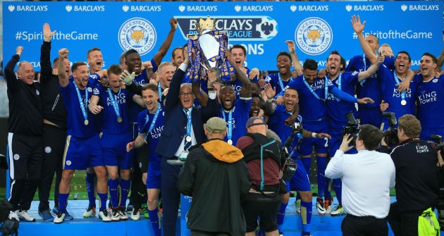 Leicester players celebrations
