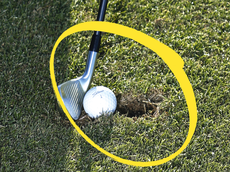 Playing from a divot video Golf Monthly
