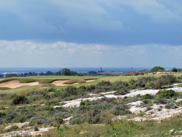 The par-3 11th with views out to the coast