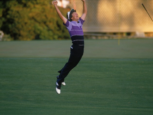Larry Mize beat Greg Norman and Seve Ballesteros in 1987