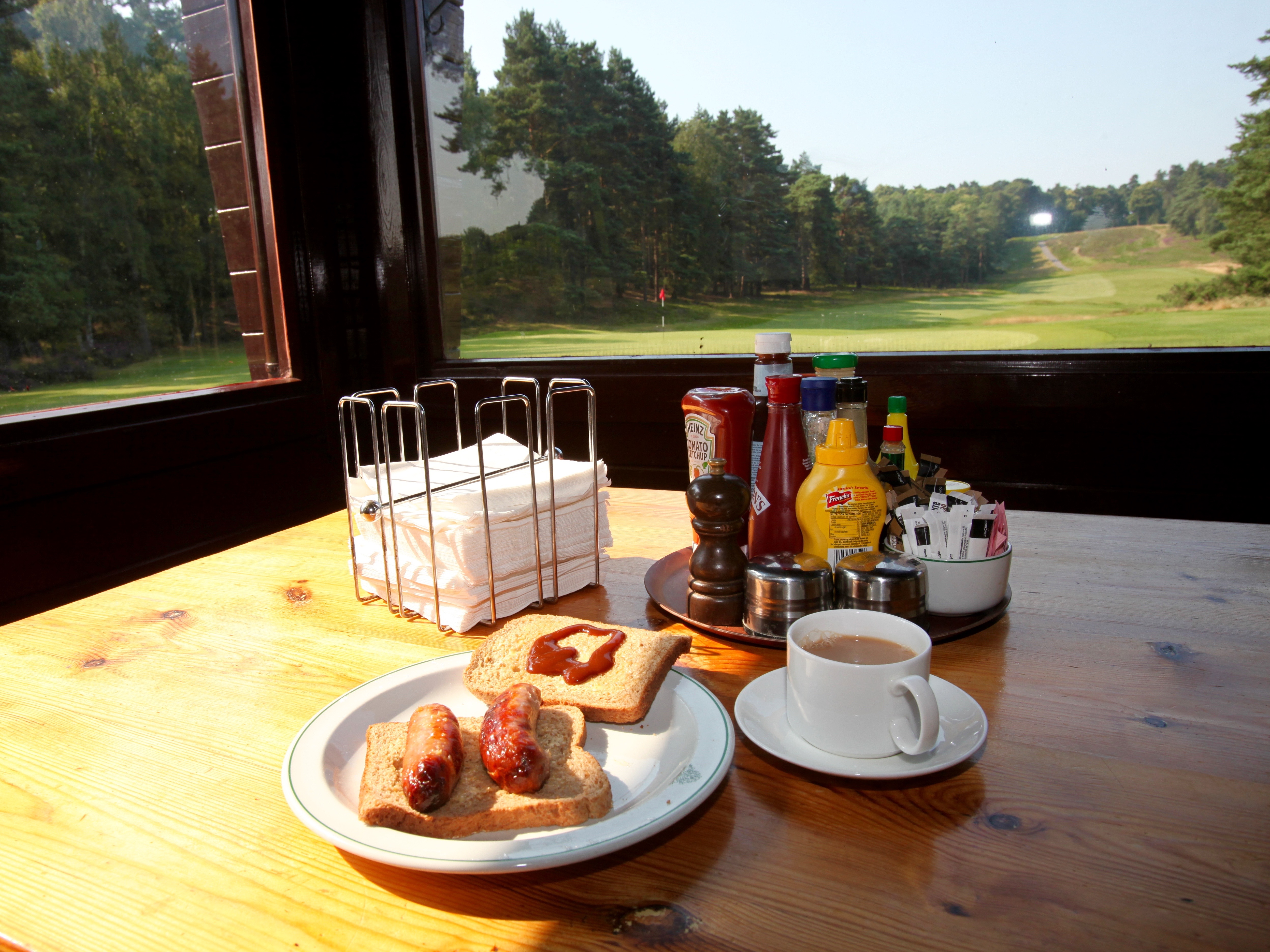 For many, this is what the Halfway Hut is all about - a sausage sandwich and a cuppa