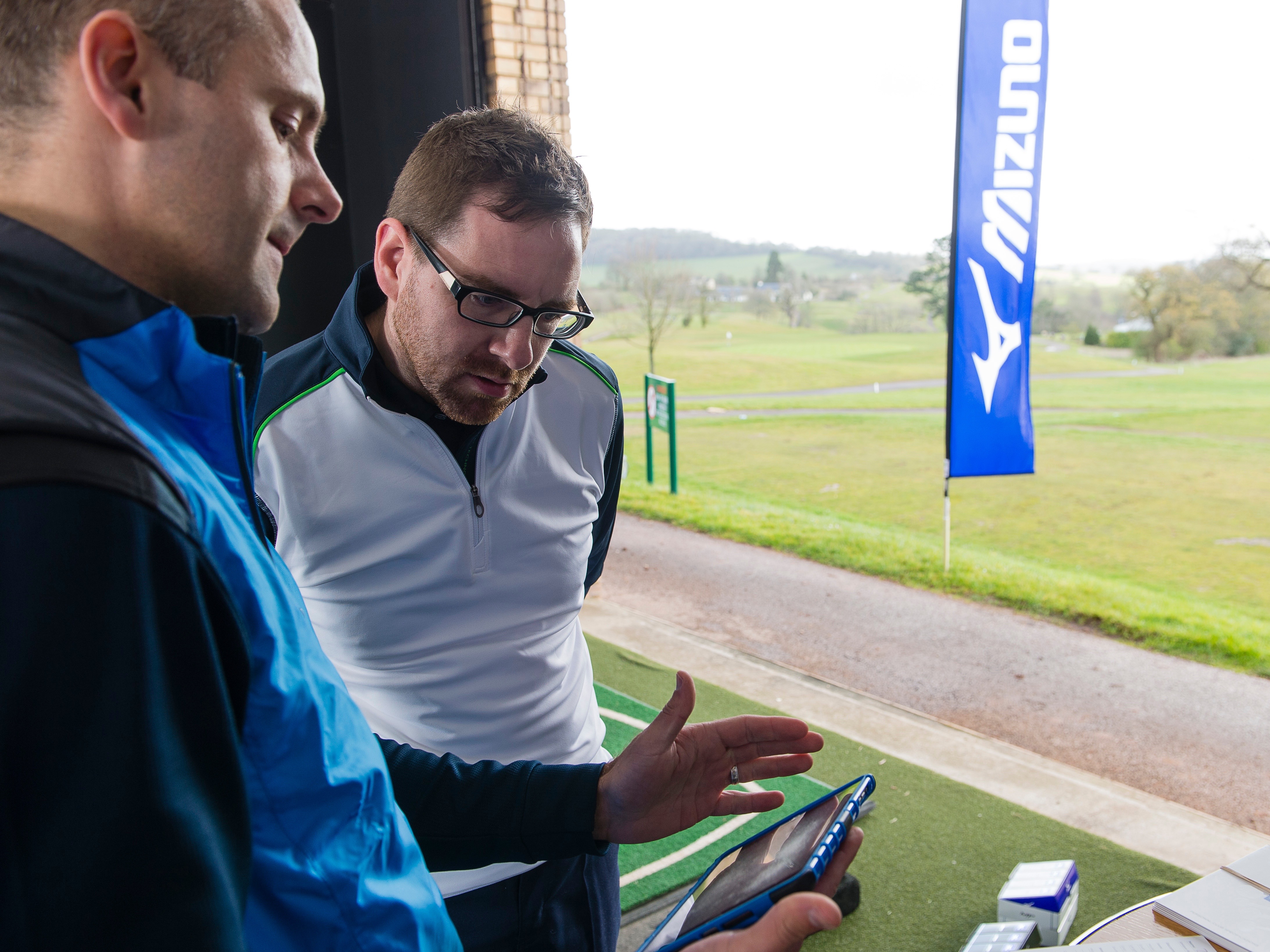 15-handicapper Dann Barlow learns his vital performance statistics at Celtic Manor