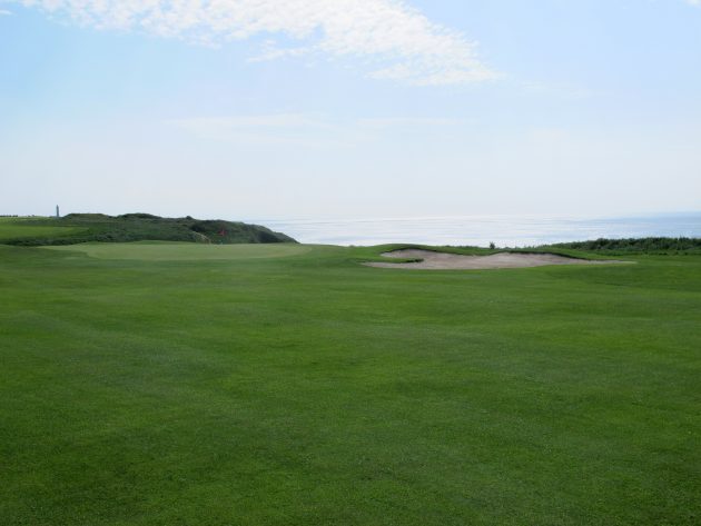 The par-3 13th - on the edge of the world