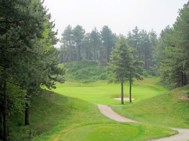 The 3rd green is beautifully sited in a natural bowl