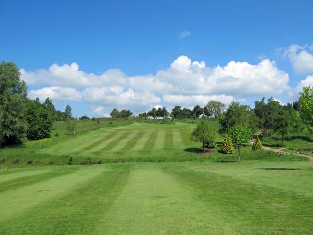 The approach at the par-5 3rd plays a lot longer than it looks