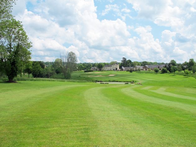 The par-4 9th plays extremely long
