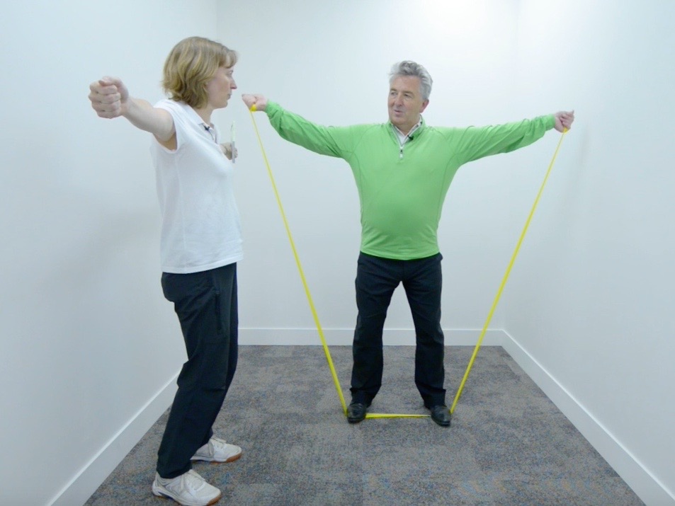 Play Golf Forever resistance band golf exercises for the over 50s
