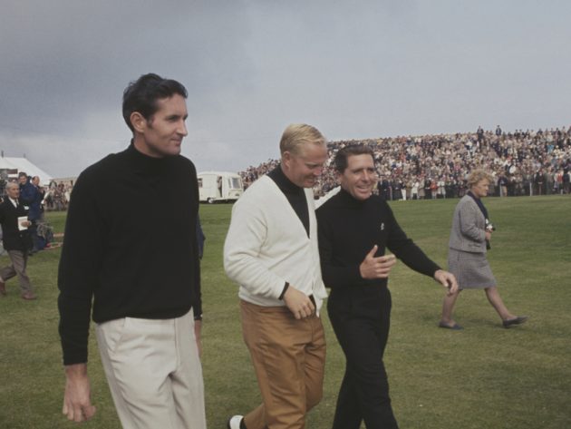 Bob Charles, Jack Nicklaus and Gary Player