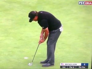 WATCH: Phil Mickelson Misses Tiny Putt At US Open
