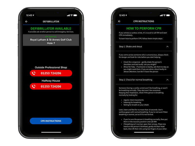Motocaddy gps app defibrillator web