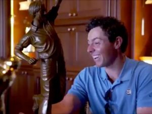 McIlroy Surprised By Nicklaus With Player Of The Year Trophy