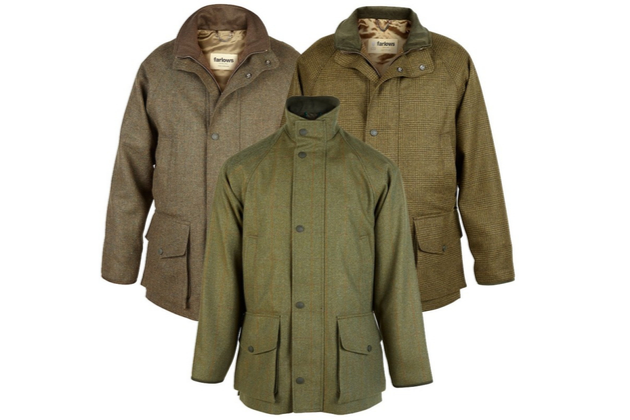 Farlows tweed shooting coats