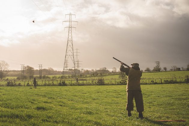 shooting a high bird