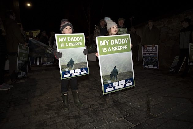 Chris Packham protests